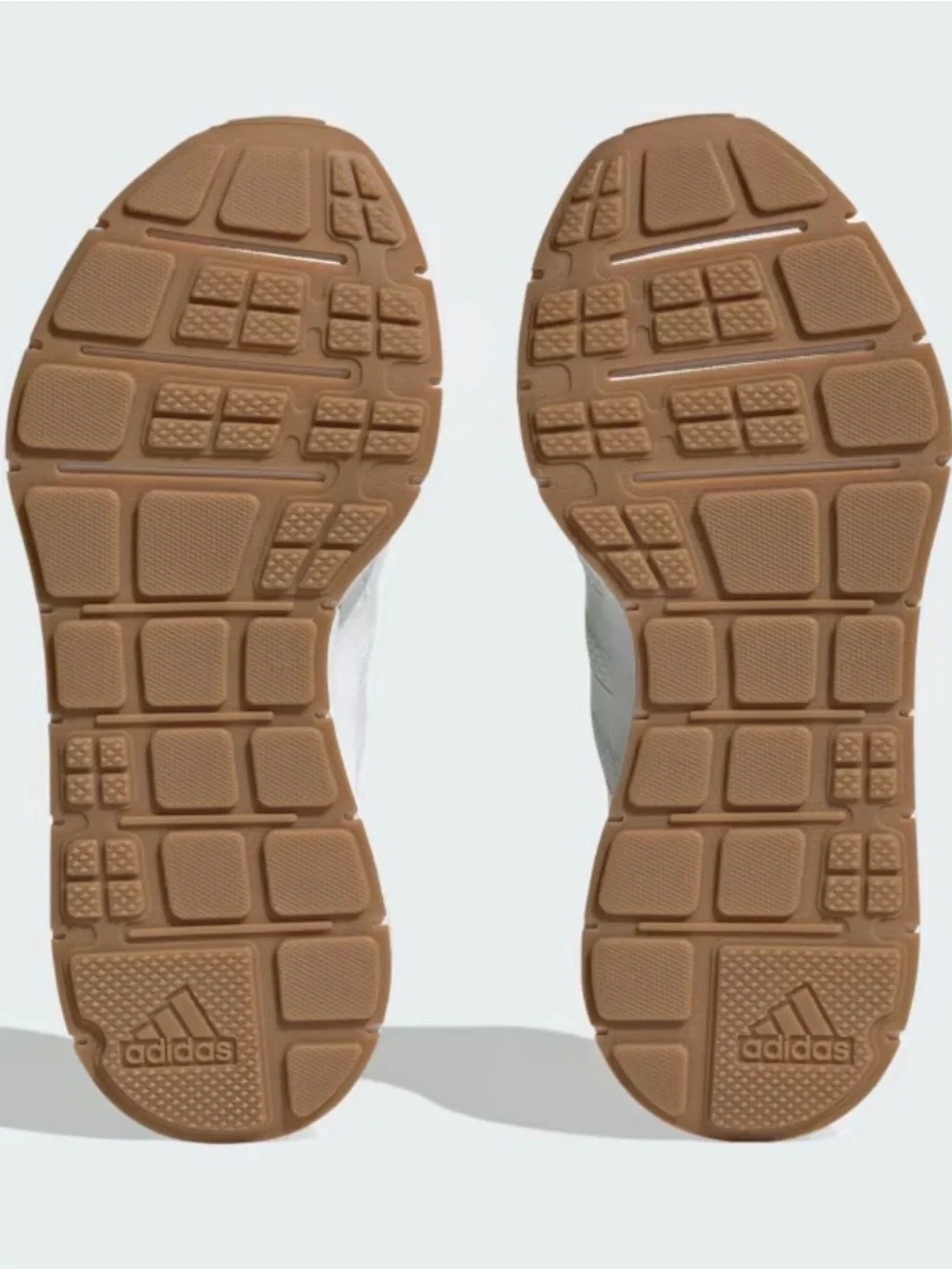 adidas Kids White Knit Lace-Up Sneakers